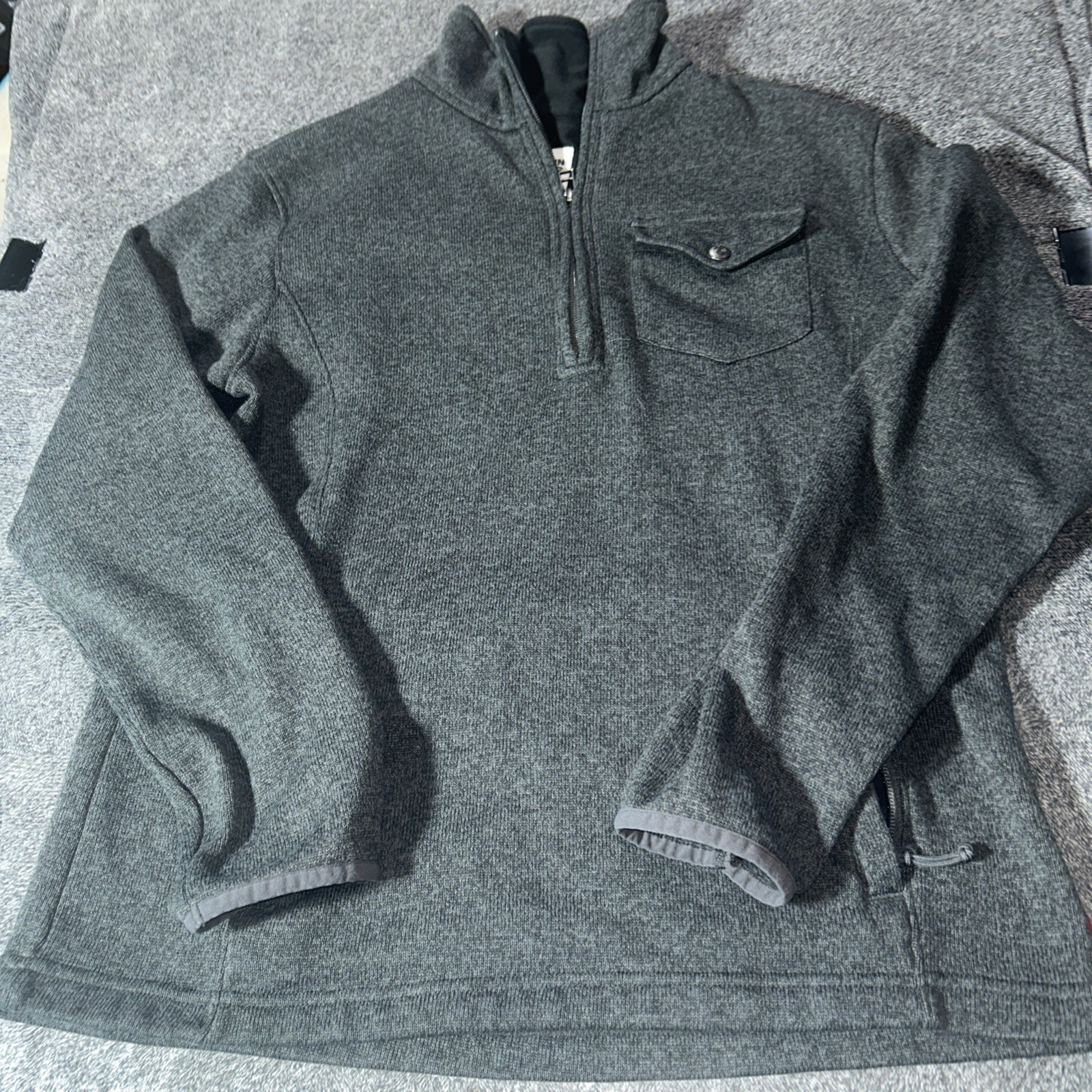 Mountain Khakis Jacket Men Medium Gray Flannel 1/… - image 1