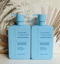 2-Pack Beauty Bliss ~ Calming Face Cleanser with Ceramides & Hyaluronic 16.5 oz