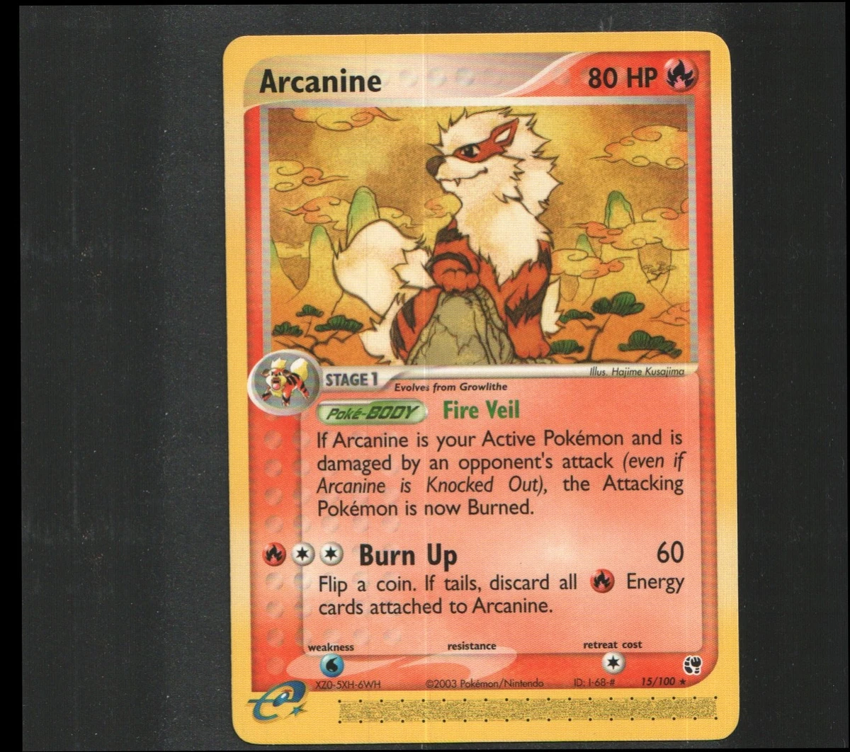 arcanine pokemon card ebay Stage 1 Hisuian Arcanine HP 130 Very Vulnerable Attack Rarity Orange Bold Pokmo