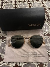 Authentic Celine Gold Frame Black Lens Round Sunglasses Made In France