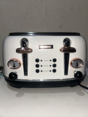 Tower Toaster White And Rose Gold White And Rose Gold Kettle