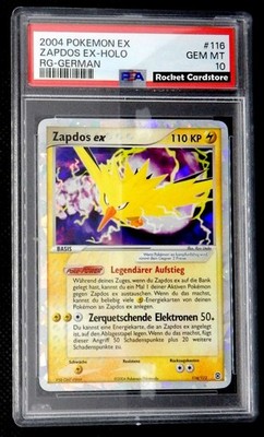 Zapdos ex Holo Deutsch 116/112 EX Fire Red Leaf Green PSA 10 Gem Mint