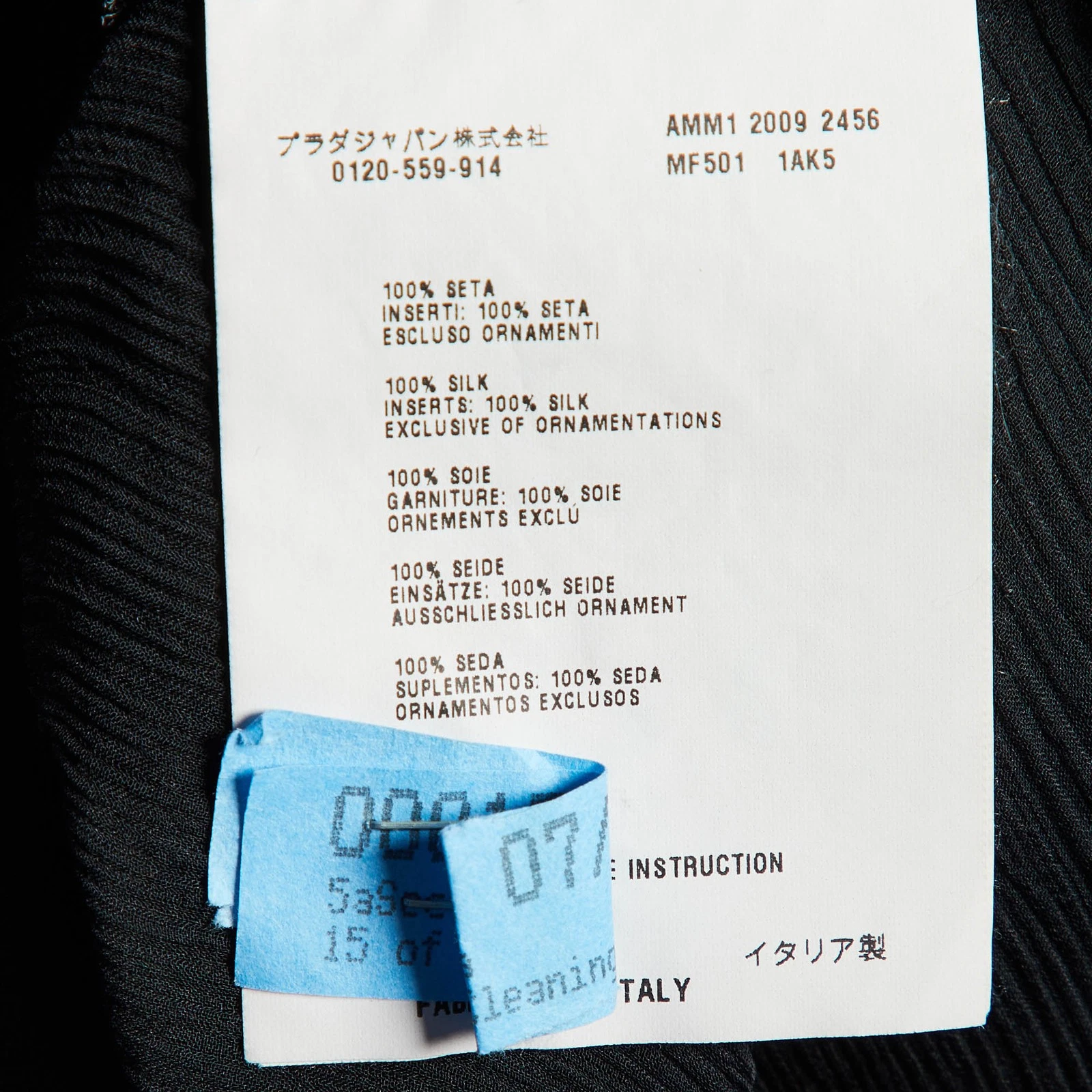 Mini abito senza maniche in seta nero Miu Miu M