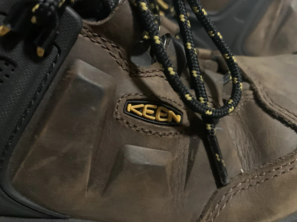 Keen Mujer Bota de Trabajo Puntera de Acero Impermeable Cuero Marrón y Negro Nuevo Sin Etiquetas Foto 4 de 4