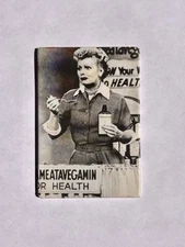 Vintage 1992 Lucy Lucille Ball Vitameatavegamin For Health I Love Lucy Magnet NM