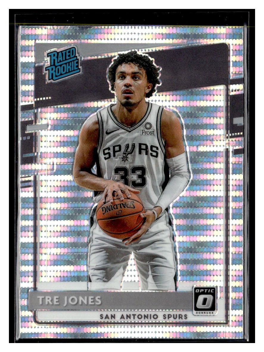 2020-21 Donruss Optic #188 Tre Jones Silver Pulsar San Antonio Spurs