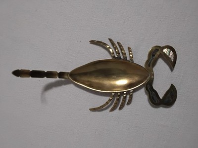 Scorpion - Brass Copper - Mixed Metal With Abalone Inlay No Makers Marks