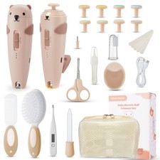 Baby Healthcare and Grooming Kit, 28-in-1 Rechargeable Nail Trimmer Electric ...
