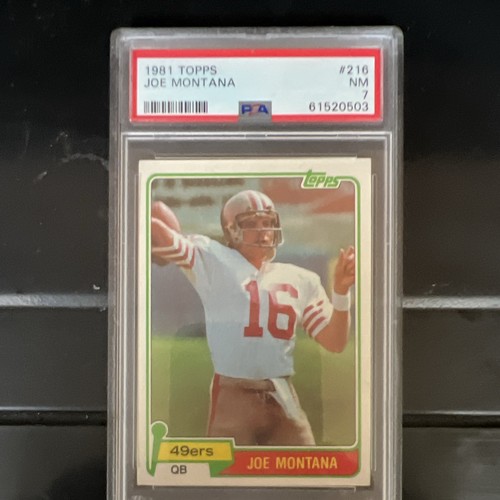 Topps 1981 Joe Montana #216 Rookie PSA 7 Graded San Francisco 49ers NFL