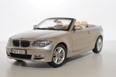 BMW 1er 120i E88 CABRIO CASHMERE SILVER METALLIC 1:18 KYOSHO DEALER VERY RARE