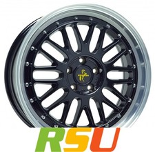 Keskin KT22 Retro black lip polish 8x18" ET45 LK5 112 ML 72.6 Alufelgen 18 Zoll