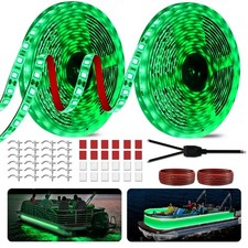 JUIOHAKY 40FT Boat LED Strip Lights 12V Waterproof, Marine 40ft, Green 40ft