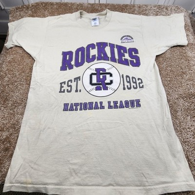 Vintage Colorado Rockies MLB Pro Player T Shirt Size L National League Est 1992