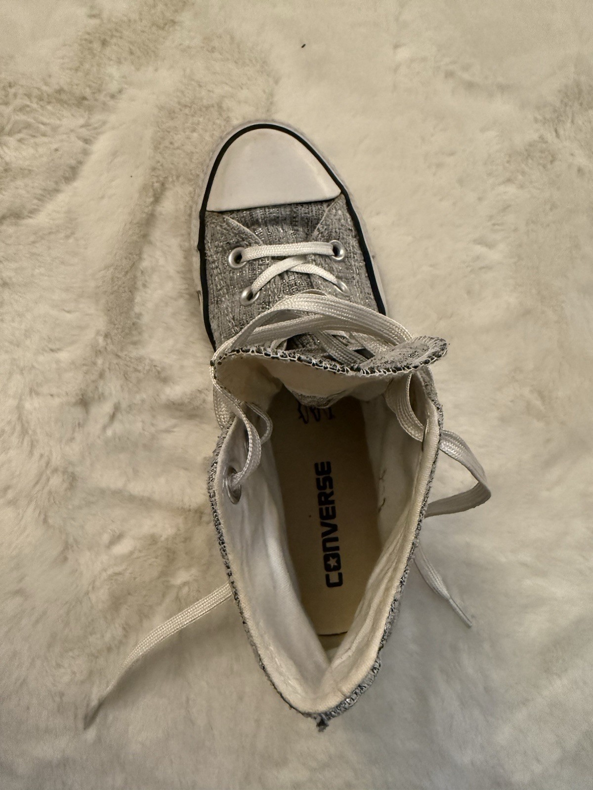 Converse Chuck Taylor All Star High Top Sneakers Gray Textured- Size 7 thumbnail 5