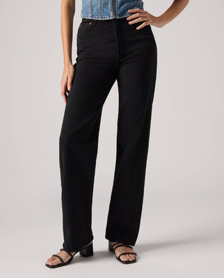 Levi s Damen Schwarze Ribcage Straight Ankle Jeans Gr. 28x32 790780023