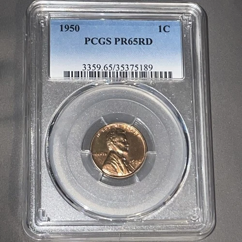 1950 Lincoln Wheat Cent Penny ~ Proof ~  PCGS PR65RD