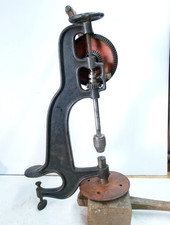 vintage Goodell-Pratt  hand-crank bench-top drill press