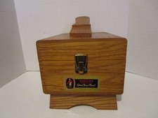 Esquire Genuine Oak Shoe Care Chest w/ 3 Brushes and 3 Shoe Horns