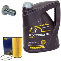 MotoröL Set 5W-40 5 Liter + ÖLfilter SH 440 P + Schraube FüR BMW 5Er 525Tds 7Er