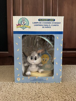 Vintage 1997 Baby Looney Toons Lamp with Original Shade, Box, Instructions