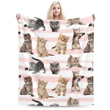 Fuzzy Throw Blanket 350 GSM Fleece Ultra-Soft Microfiber Blanket for Adults K...