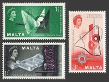 S47007 MALTE MNH** 1958 Progrès Technique 3V