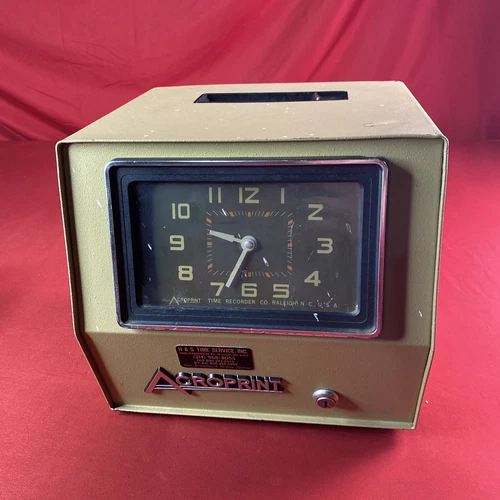 Rare! Acroprint (200A3) Time Clock - No Keys - Untested For Parts