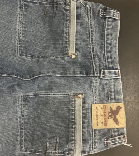 Vintage Cyber Y2K Chams Wide-Leg Skate Blue Jeans 28x30” 19" Openings JNCO Style - Picture 2 of 6