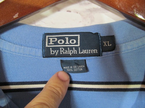 polo by ralph lauren shirt mens XL blue short sleeves polo striped - Picture 2 of 9