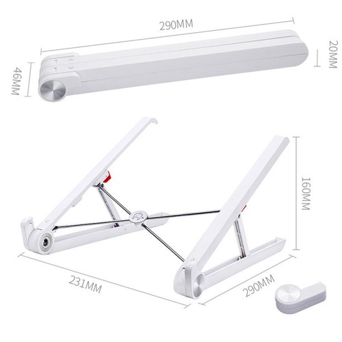 Portable Ergonomic Laptop Stand with Adjustable Viewing Angle - Afbeelding 6 van 12