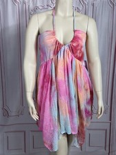 Wild Fable Women's pink Tie Dye Halter Neck Fairy Dress XXL Party Cocktail Dres