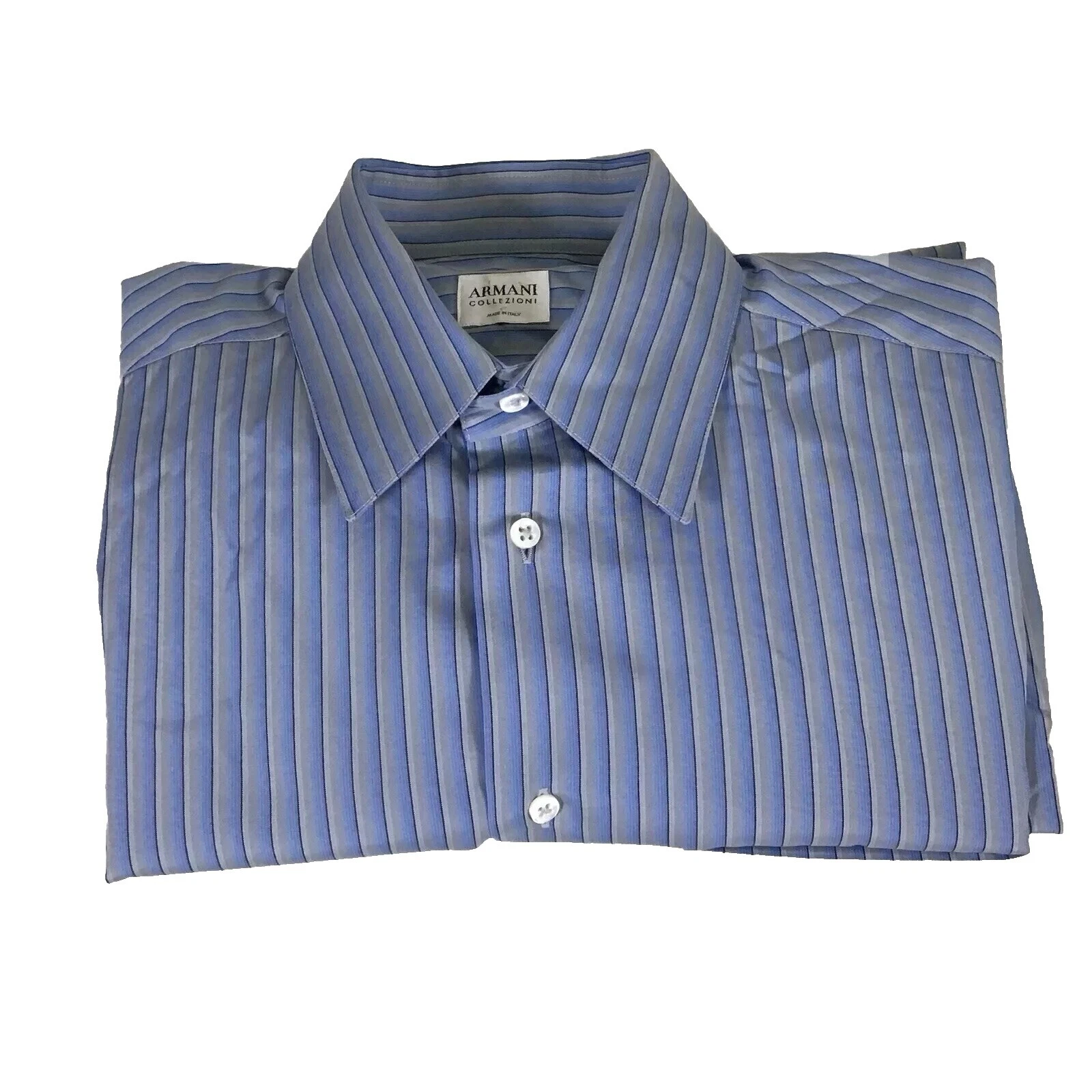 Armani Collezioni 100% Cotton Striped Dress Shirts for Men