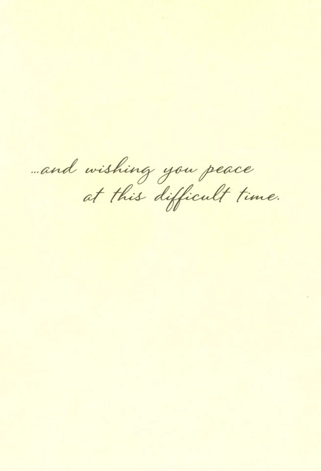 In Sympathy Love Peace Green Leaf Leaves Nature Theme Hallmark Greeting Card - Image 2 of 3