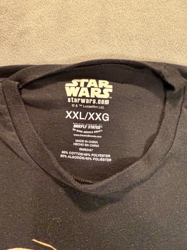 T-shirt maglietta Star Wars The Mandalorian nera manica corta grafica XXL RN#82457 - Foto 3 di 8