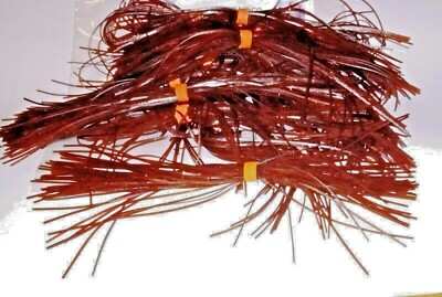 NEW - 10 CUSTOME MADE COPPER/GOLD FLAKE SKIRTS -ALL FISHING LURES