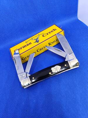 GERMAN CREEK 3 5/8'' Congress Pocket Knife 4 Blades, Black Synthetic - EM2567064B