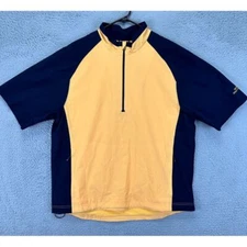 Cutter Buck Jacket Mens Large Orange Weather Tec Golf Half Zip Windbreaker NEW