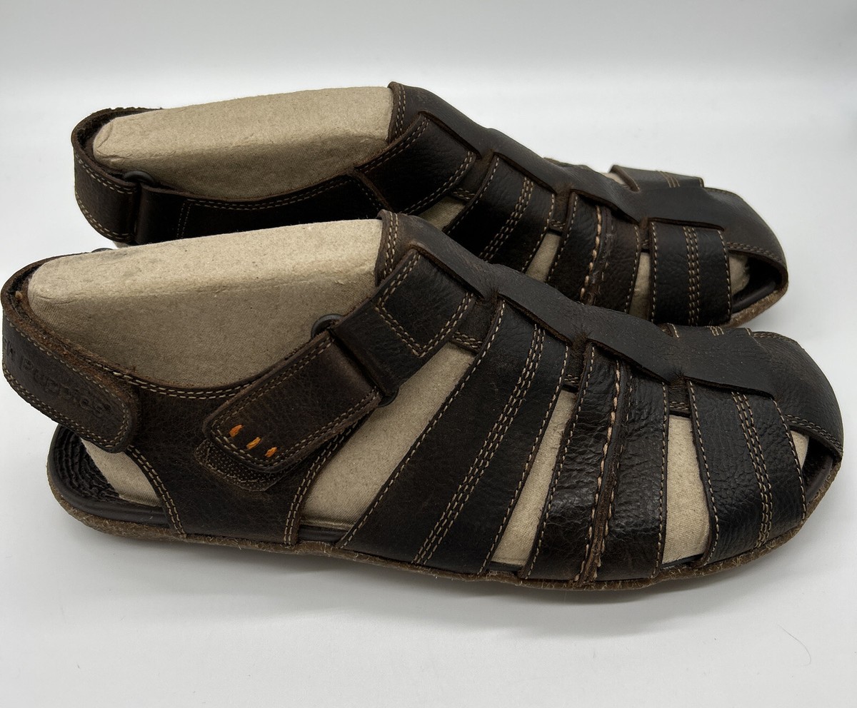 Hush Puppies Brown Leather Fisherman Sandals Size 10M New In  display picture 2