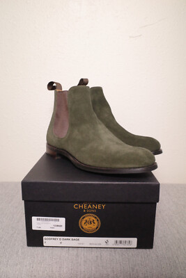 New in Box Cheaney and Sons Godfrey Chelsea Boots UK 7 US 8 EU 41 MSRP $450