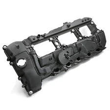 BLack MITZONE N55 Engine Valve Cover with Gasket Bolts Kit & Oil Cap for BMW