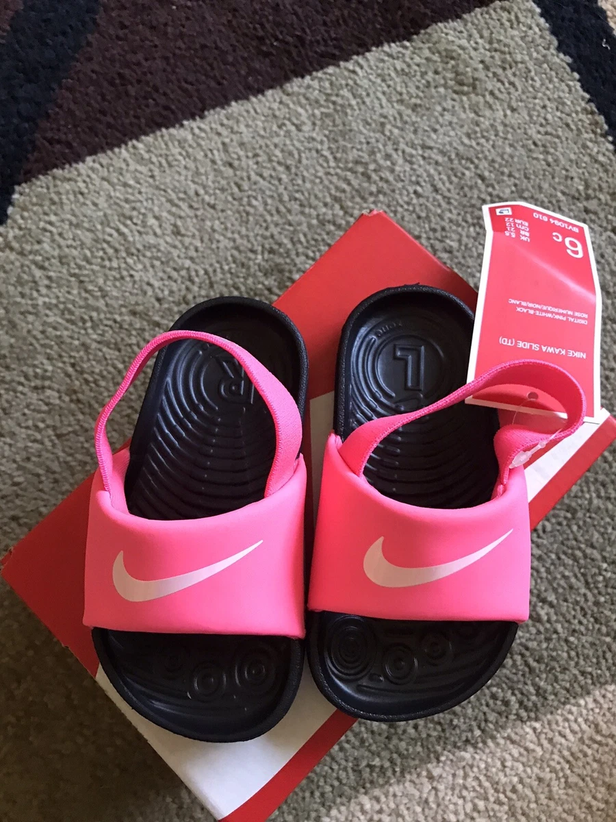 Nike pink hot sale kawa slide