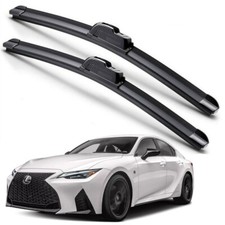 For 2014-2024 Lexus IS200t IS300 IS350 Windshield Wiper Blades Hybrid Silicone