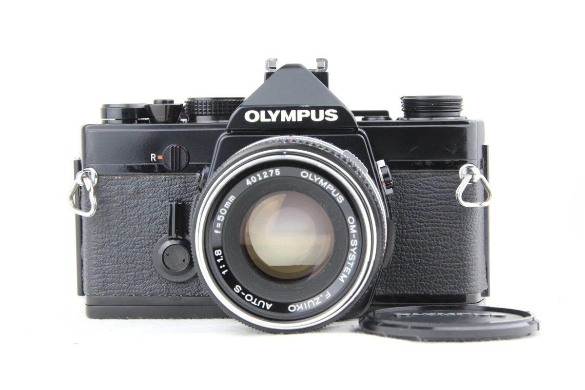 [ NEAR MINT- ] Olympus OM-1 SLR Black + F.Zuiko Auto-S 50mm f/1.8 Lens JAPAN