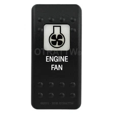 OTRATTW Carling Technologies Contura II Rocker Switch, ENGINE FAN, WHITE LENS