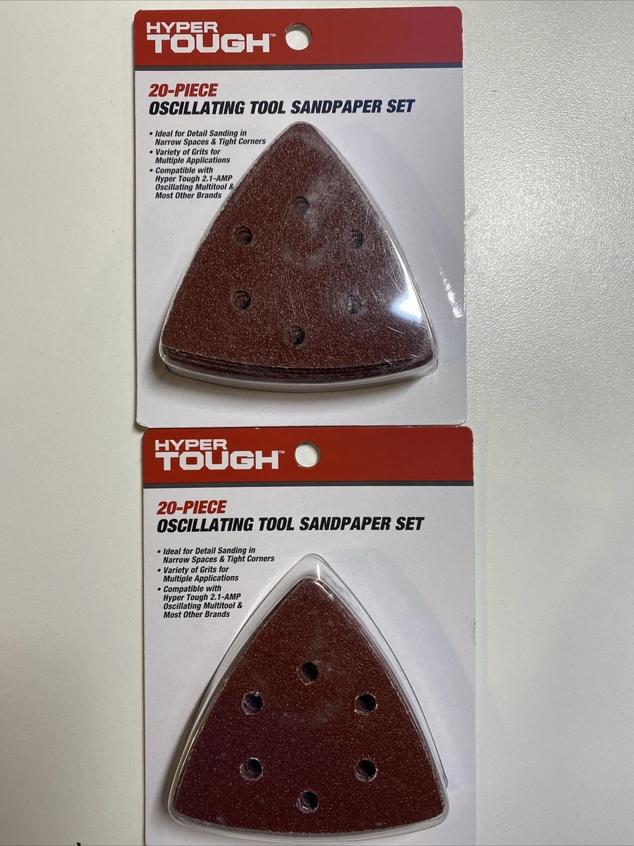 HyperTough 20 PIECE OSCILLATING TOOL SANDPAPER SET 80 120 180 240