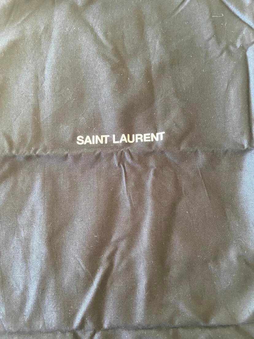 YSL Yves Saint Laurent Paris Dust Bag Black White Cotton Lining 