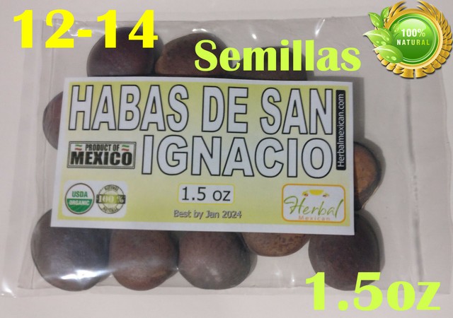 Haba o Semilla de San Ignacio 1.5oz (12 a 14 Habas Enteras) Ignatius