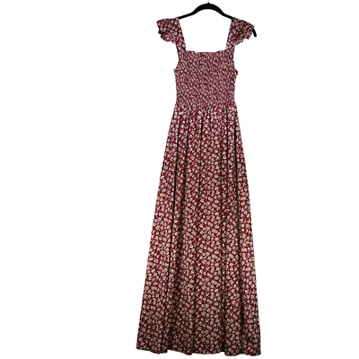 chinese dress ladies SHEIN Modelyn Women's Solid Color Ruffled Flare Sleeve Maxi Elegant Dr |  Dress