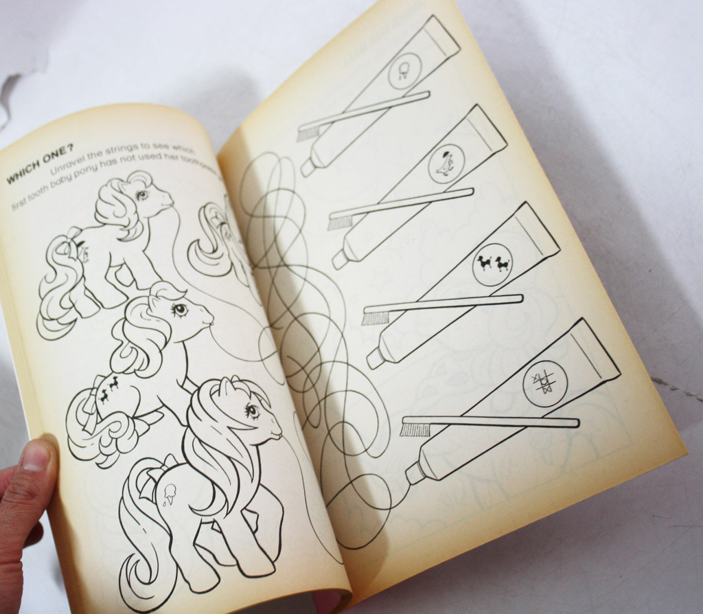 2X ULTRA RARE VINTAGE 1990 MY LITTLE PONY COLORING & ACTIVITY BOOK MLP ...