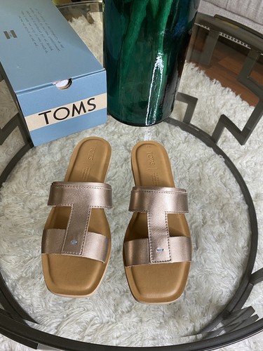 TOMS Seacliff Metallic Leather Sandals 